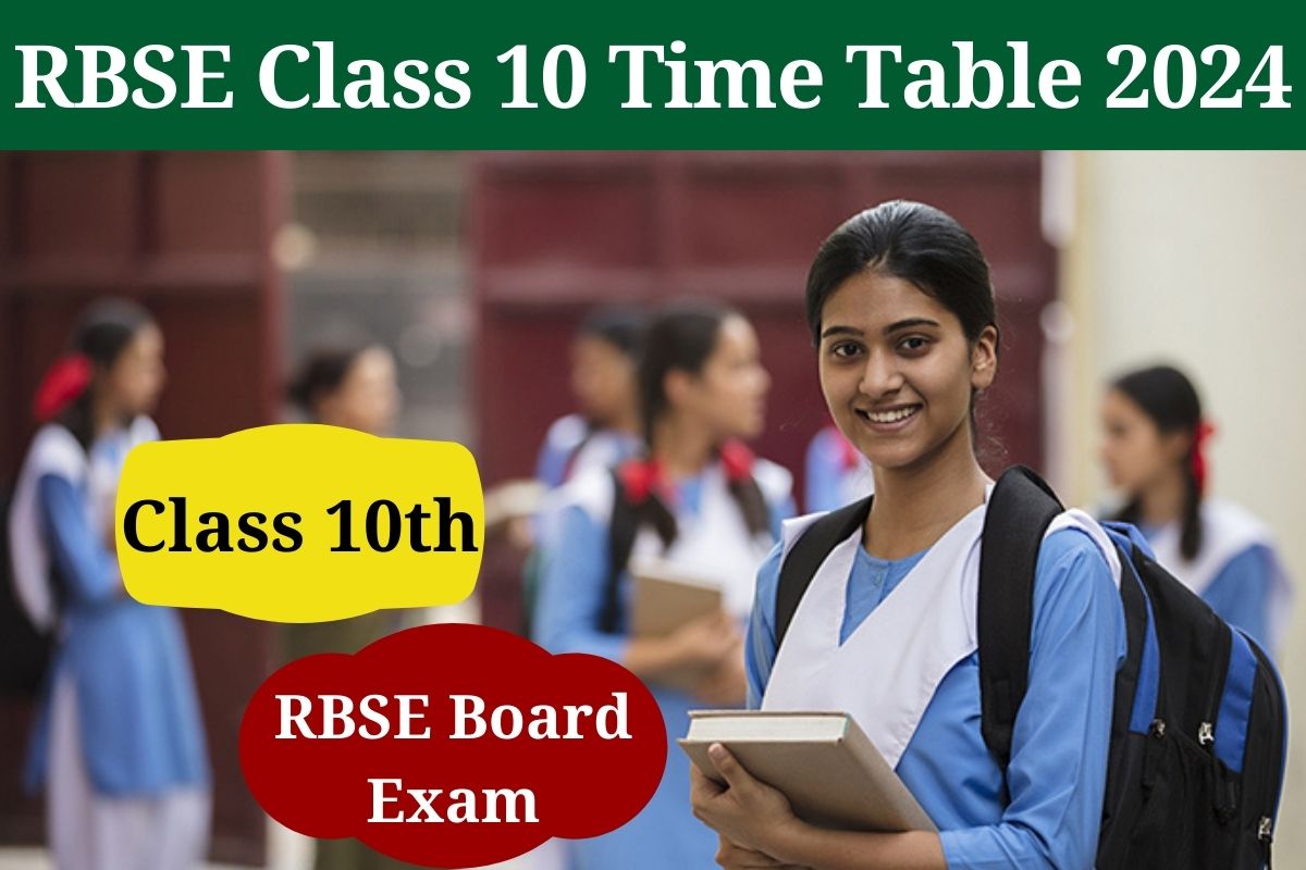 RBSE 10th Time Table PDF Download 2024